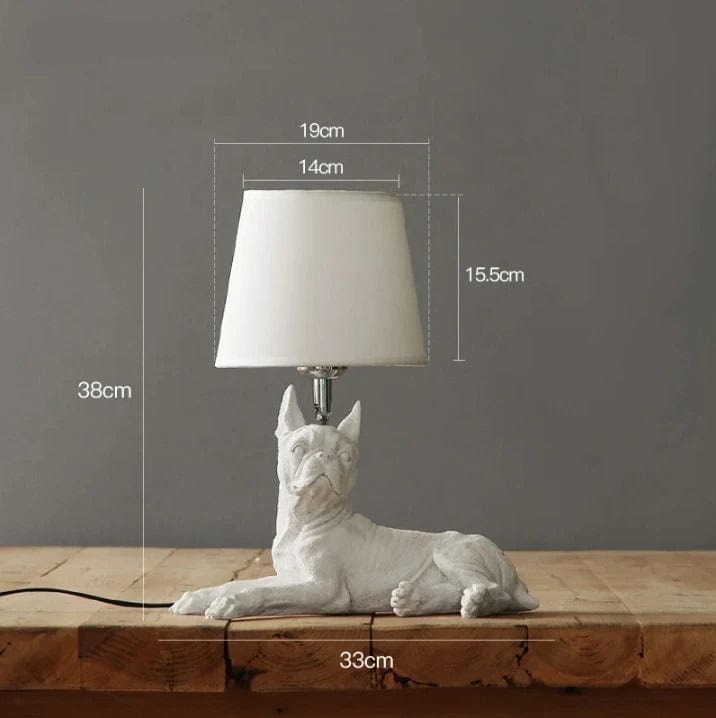 Chien Lampe Blanc / Modèle 2