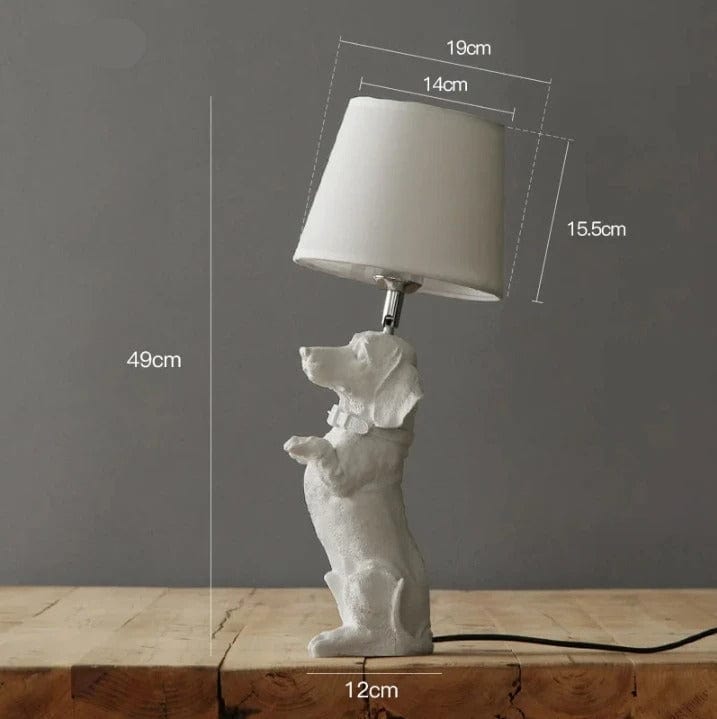 Chien Lampe Blanc / Modèle 4