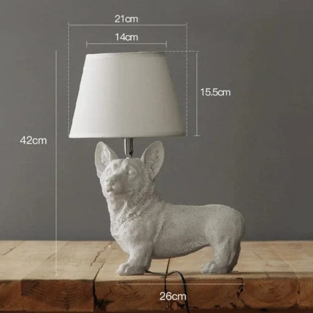 Chien Lampe Blanc / Modèle 5