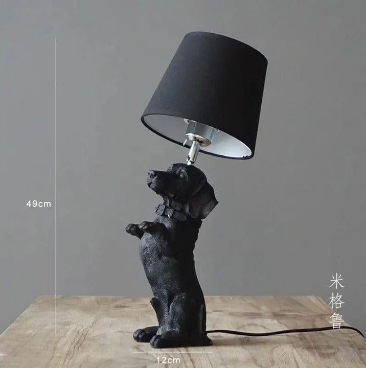 Chien Lampe Noir / Modèle 4