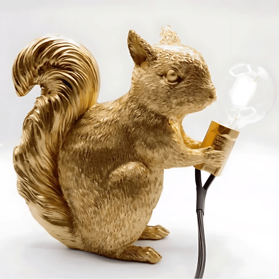 Écureuil Lampe Doré