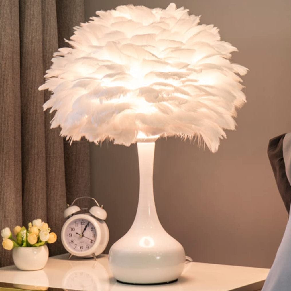Lampe à Plume Blanc