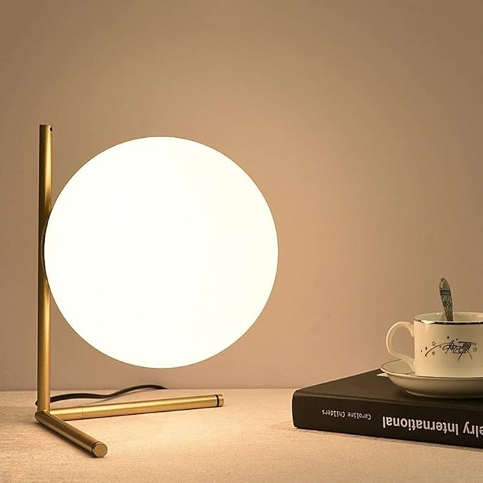 Lampe à Poser Design Boule Doré