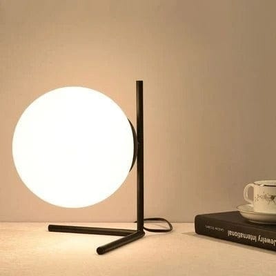 Lampe à Poser Design Boule Noir
