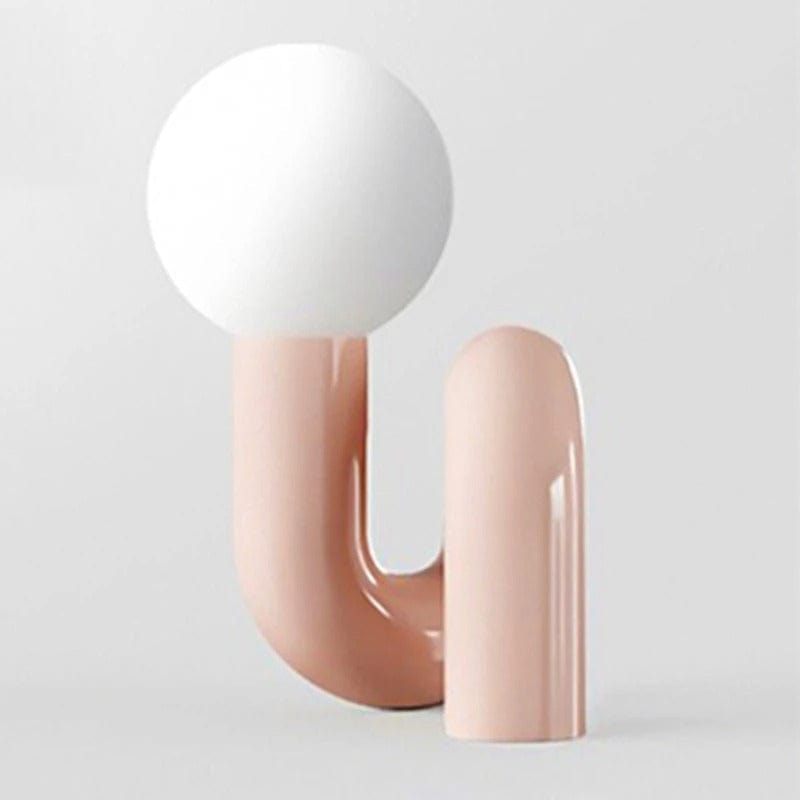 Lampe à Poser Design Italien Rose / Blanc froid