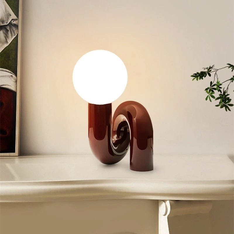 Lampe à Poser Design Italien Rouge / Blanc froid