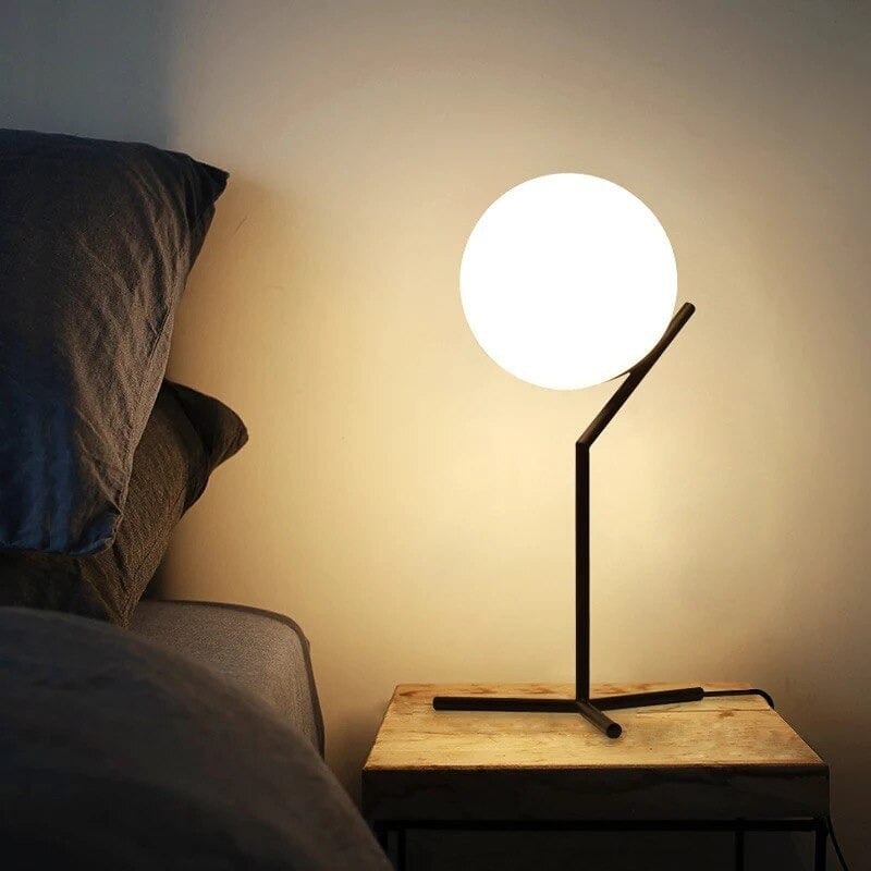 Lampe Boule à Poser Design Noir