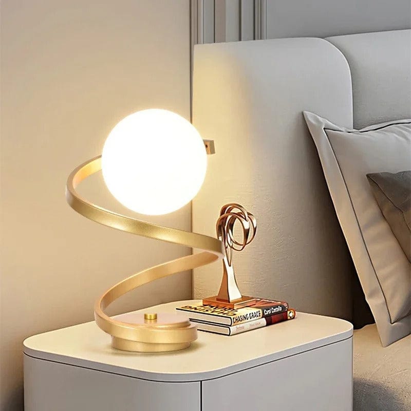 Lampe Boule Design Doré