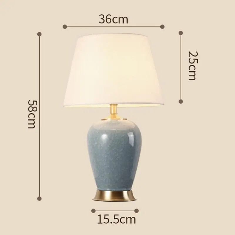 Lampe Céramique Orientale Gris / Classique (avec bouton)