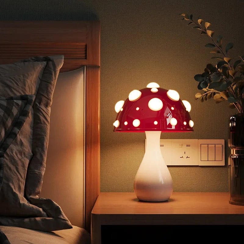 Lampe Champignon Contemporaine Blanc