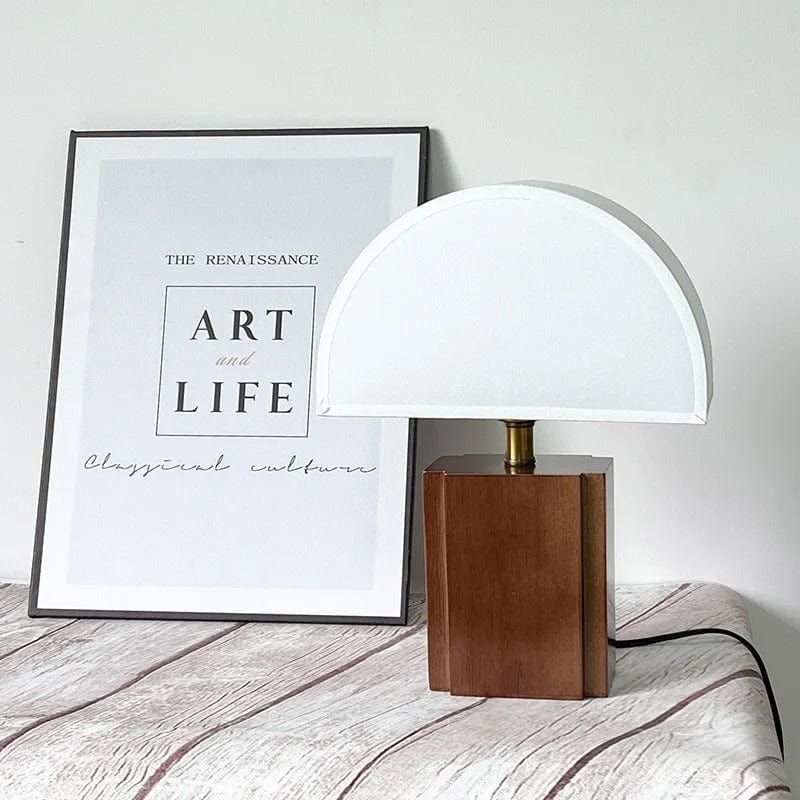 Lampe Champignon en Bois Blanc