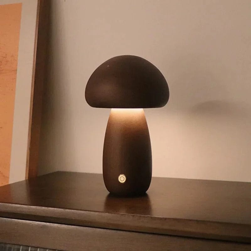 Lampe Champignon Enfant Noyer / Grand