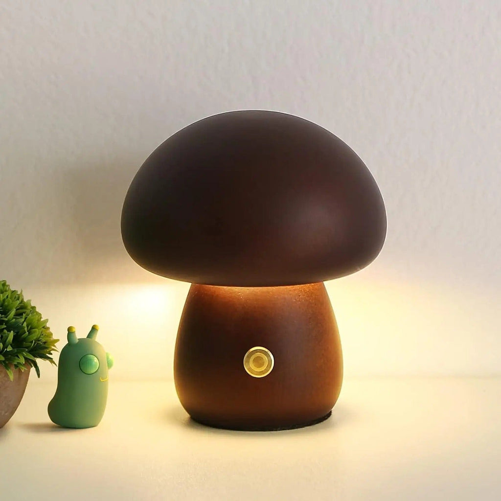 Lampe Champignon Enfant Noyer / Petit