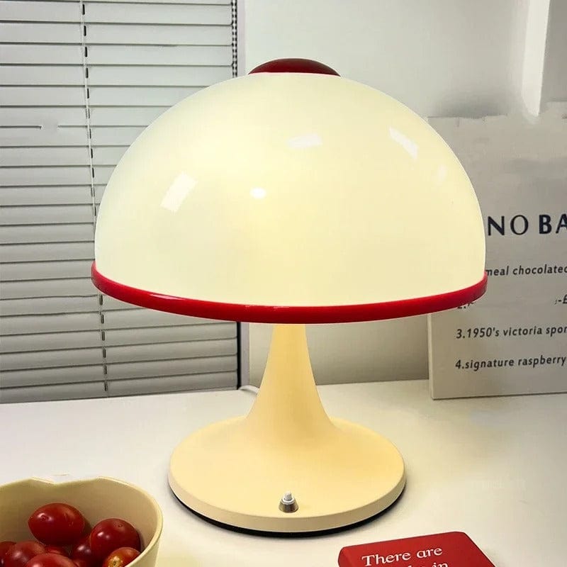 Lampe Champignon Style Vintage Rouge