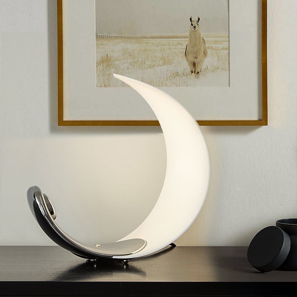 Lampe Chevet Design Tactile Argent / Lumière froide