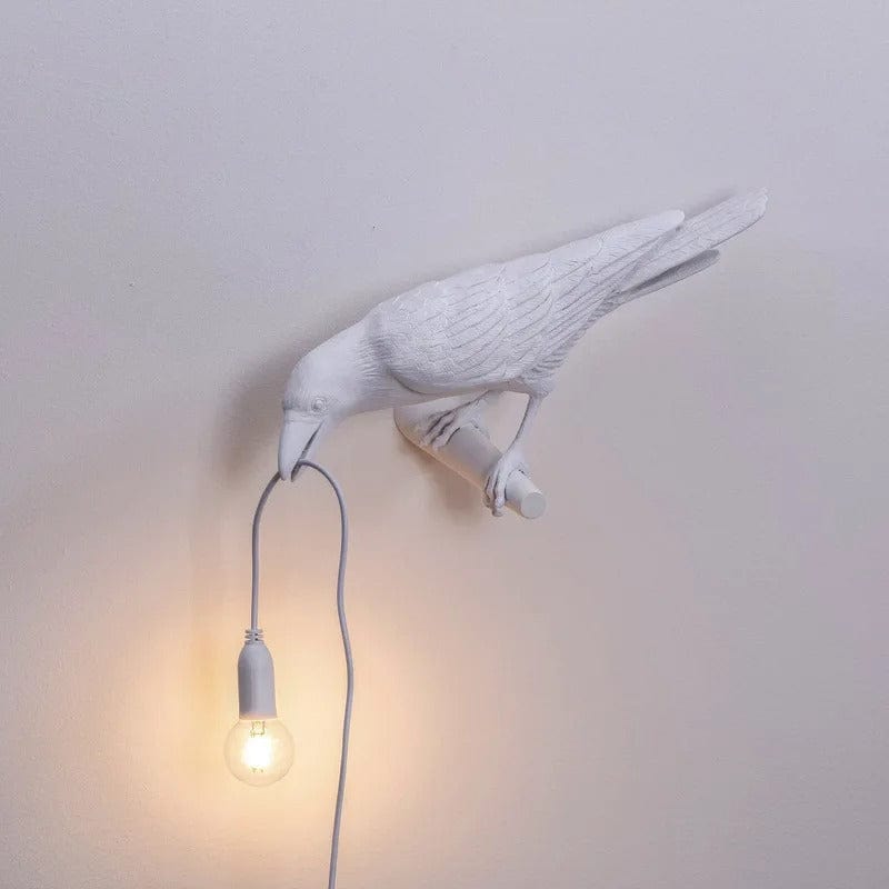 Lampe Corbeau Modèle 4 - droite / Blanc