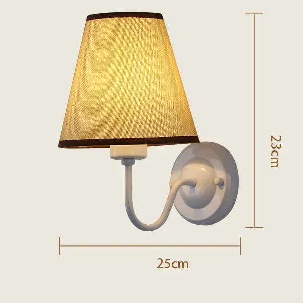 Lampe de Chevet Applique Blanc / Lin / Lumière froide