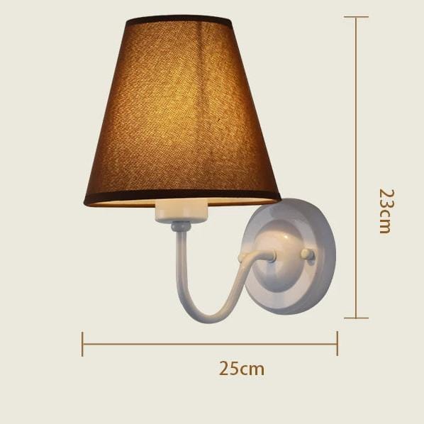 Lampe de Chevet Applique Blanc / Moka / Lumière froide