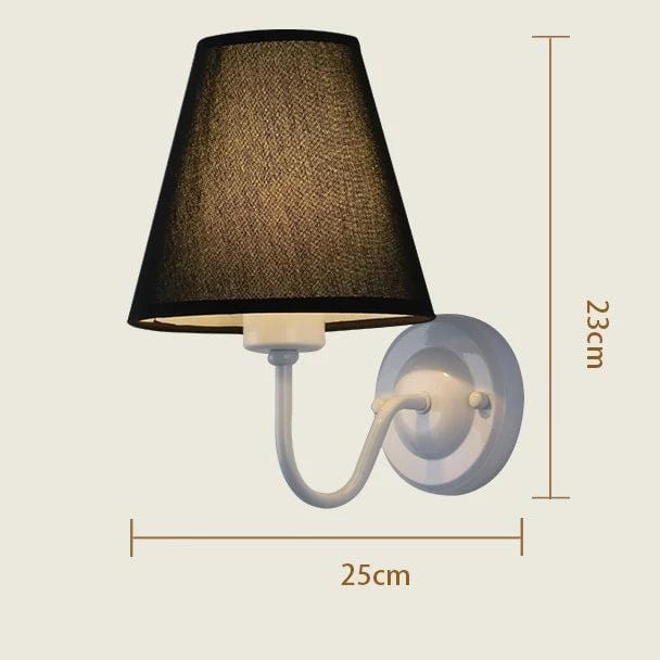 Lampe de Chevet Applique Blanc / Noir / Lumière froide