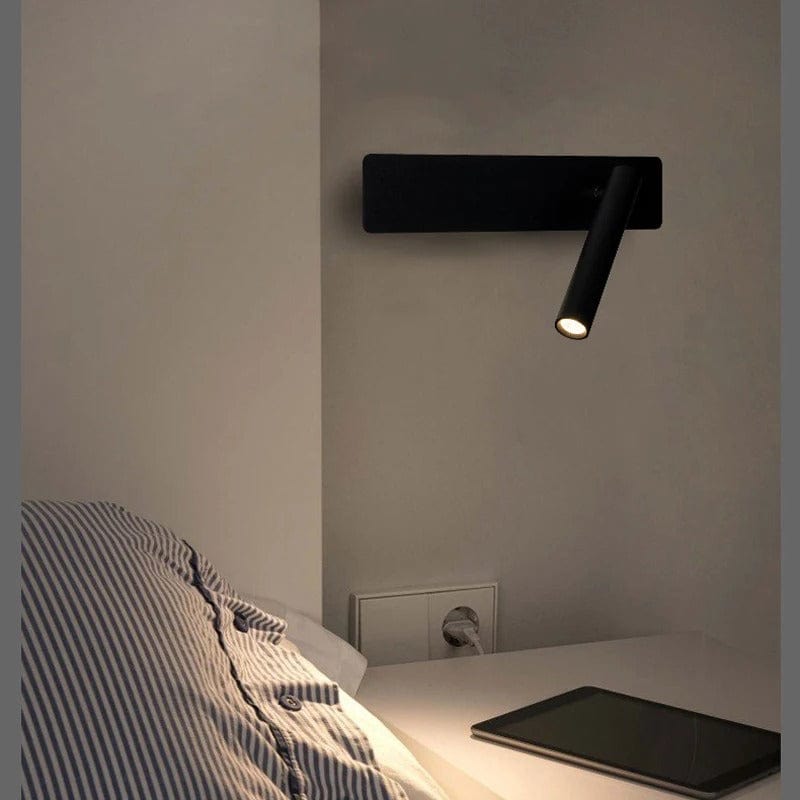 Lampe de Chevet avec Liseuse Noir / Blanc chaud