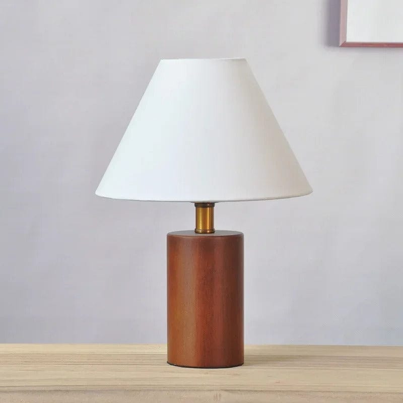 Lampe de Chevet Blanche et Bois Blanc uni