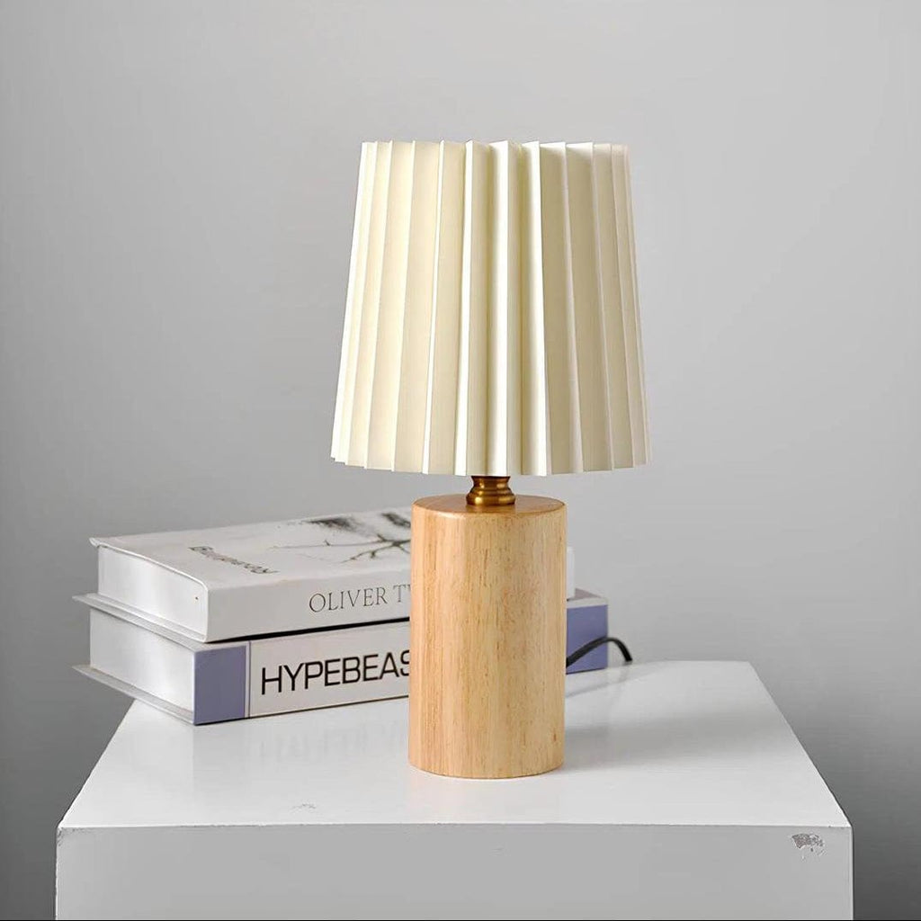Lampe de Chevet Bois et Blanc