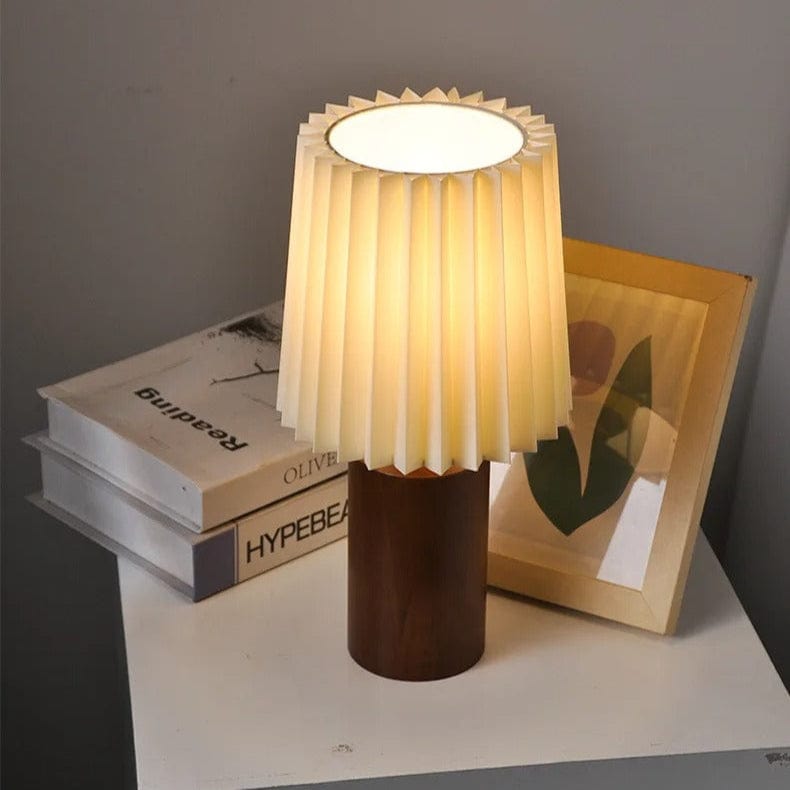 Lampe de Chevet Bois et Blanc