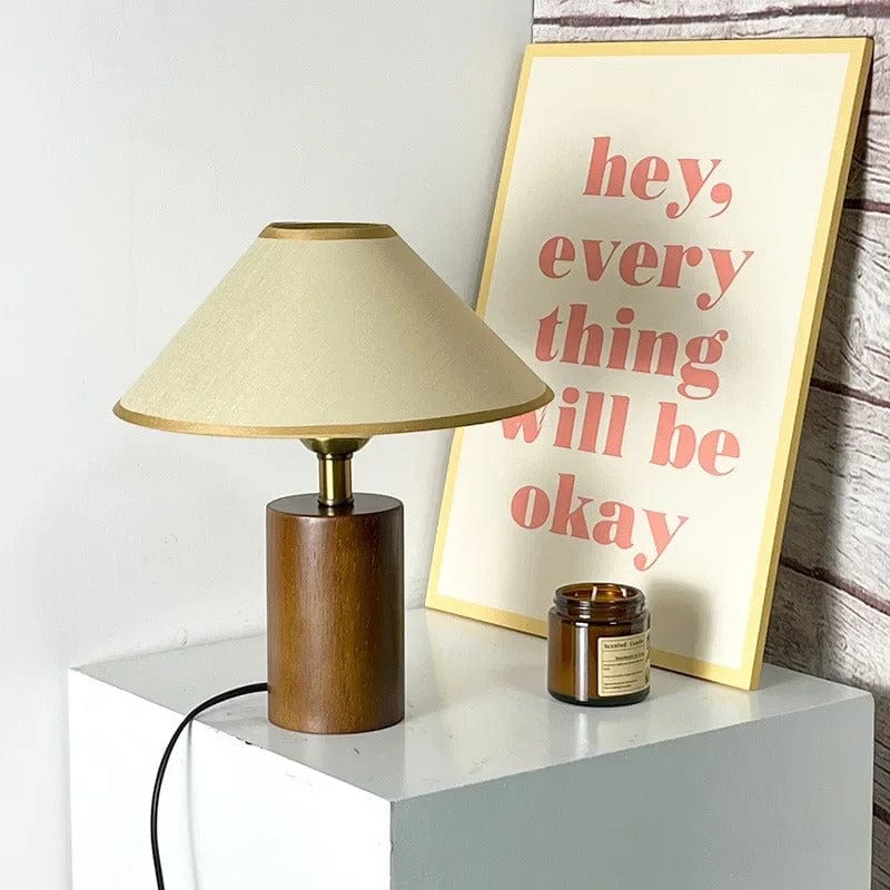 Lampe de Chevet Bois et Lin