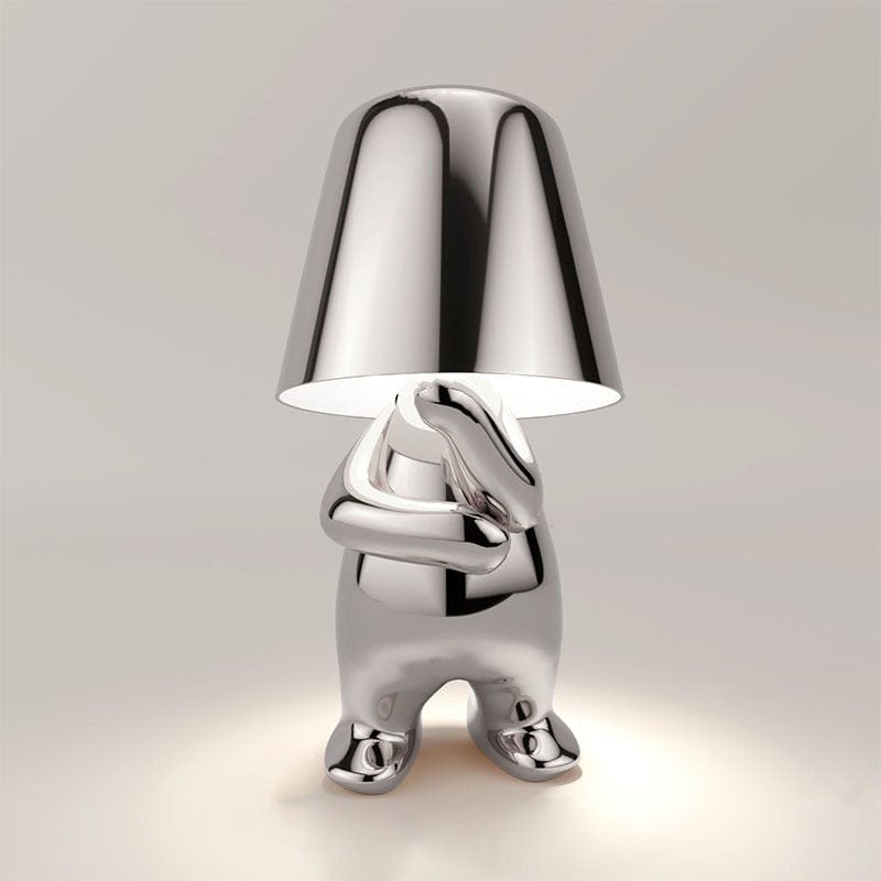 Lampe de Chevet Bonhomme Doré Argent / Impassible