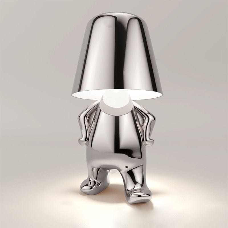 Lampe de Chevet Bonhomme Doré Argent / Majesté