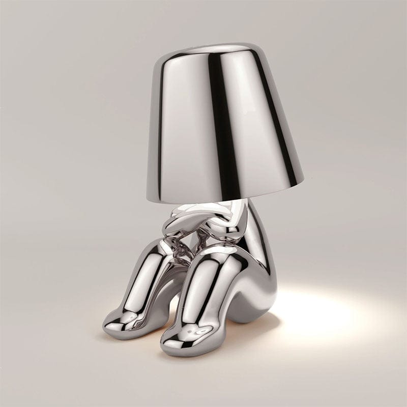 Lampe de Chevet Bonhomme Doré Argent / Réflexion