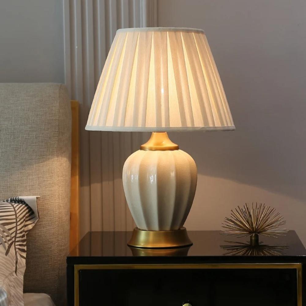 Lampe de Chevet Céramique Blanc