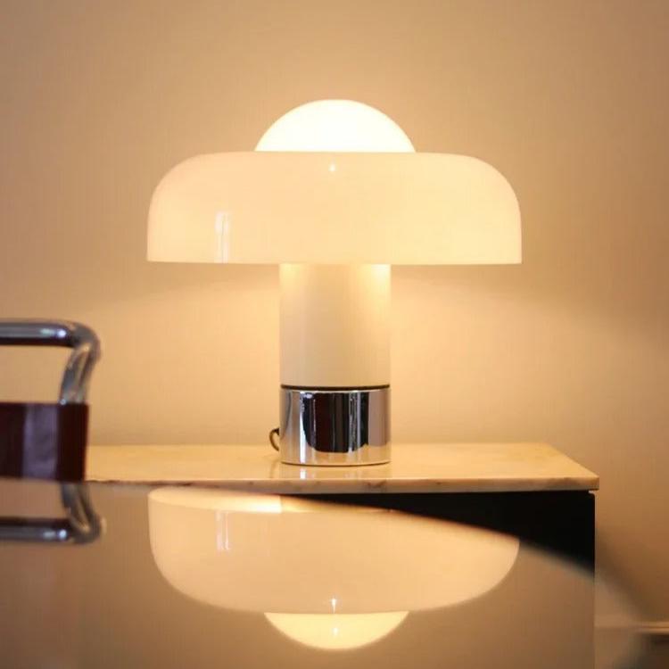 Lampe de Chevet Champignon Design Blanc