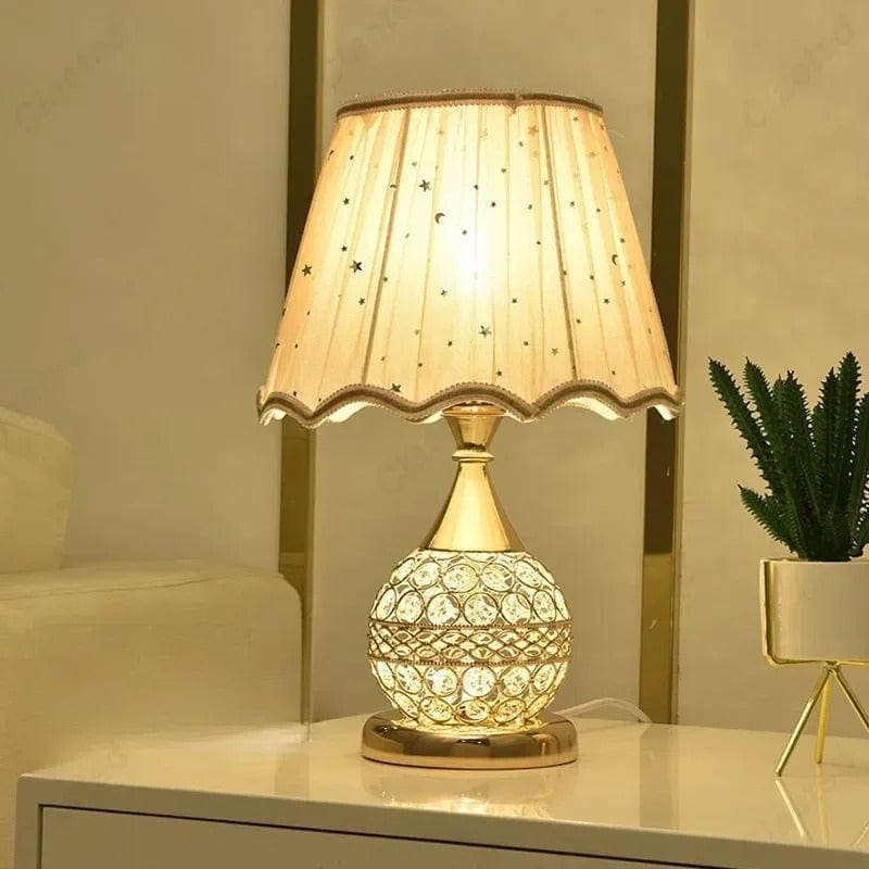 Lampe de Chevet Cristal Beige étoilé