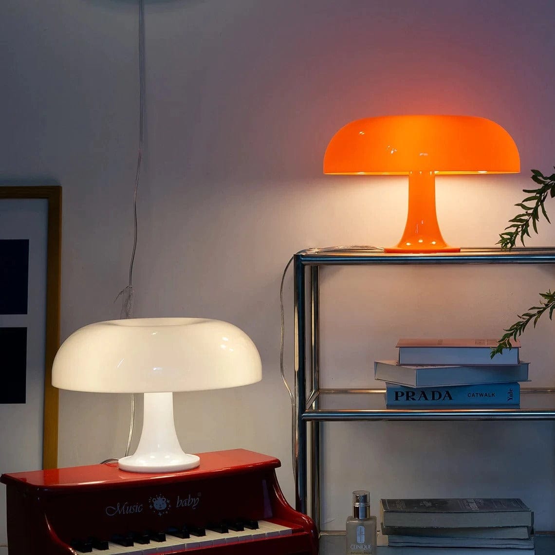 Lampe de Chevet Design Champignon Orange