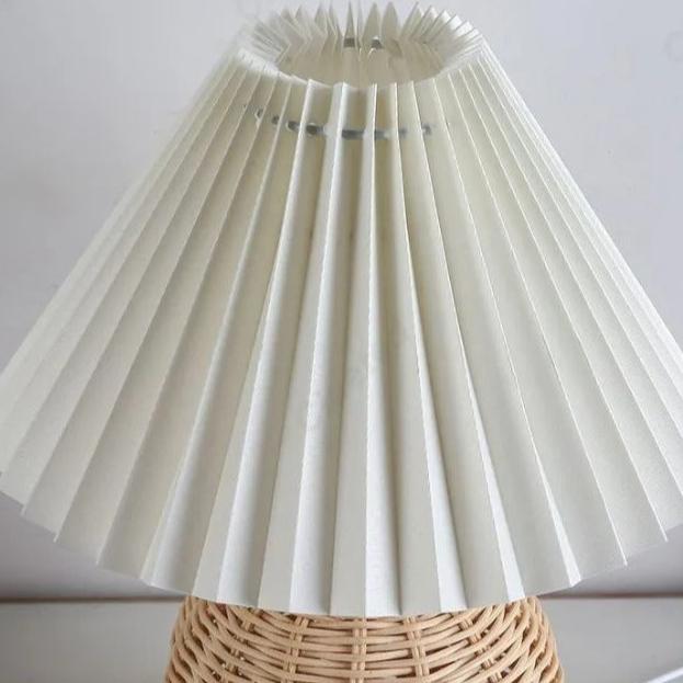 Lampe de Chevet en Osier Rond