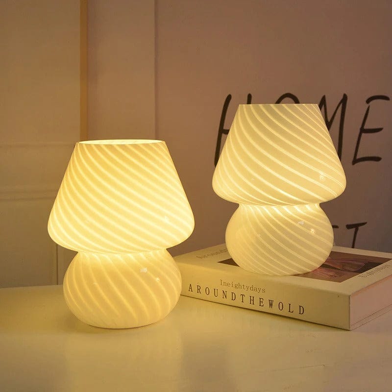 Lampe de Chevet en Verre Jaune