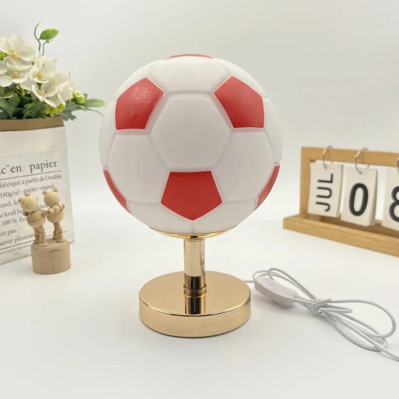 Lampe de Chevet Foot Rouge / Doré