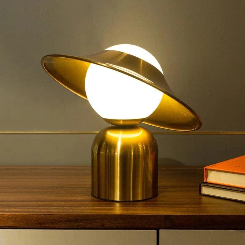 Lampe de Chevet Laiton Avec abat-jour / Lumière froide
