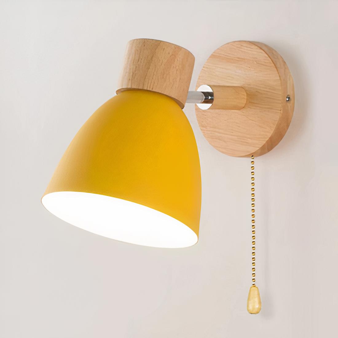 Lampe de Chevet Murale avec Interrupteur Jaune / Lumière chaude
