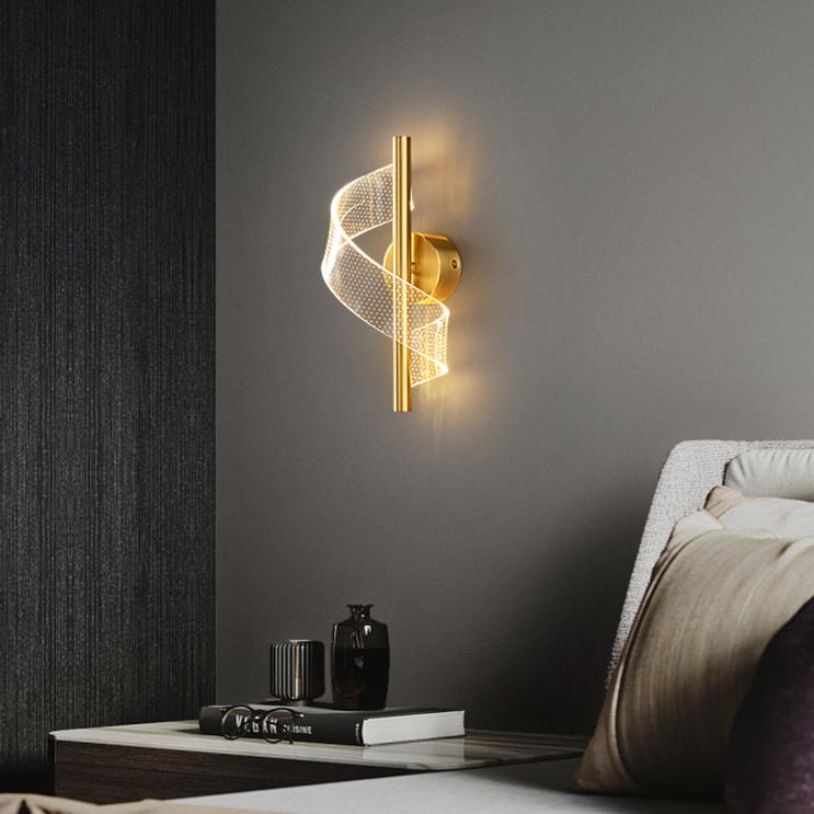 Lampe de Chevet Murale Sans Fil Doré / 1 pièce / Lumière chaude