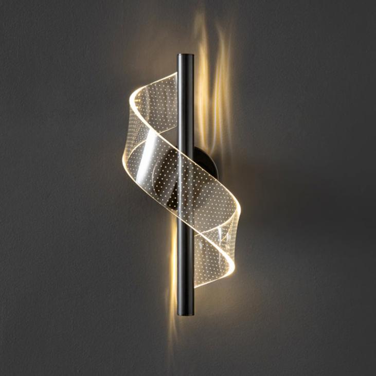 Lampe de Chevet Murale Sans Fil Noir / 1 pièce / Lumière chaude