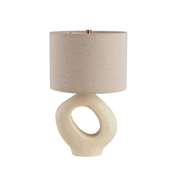 Lampe de Chevet Scandinave Design 1 - Crème / Lin / Lumière froide