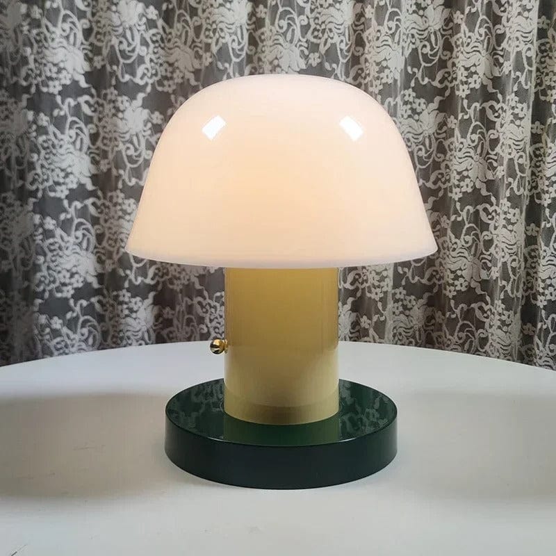 Lampe de Chevet sur Piles Champignon Vert sauge