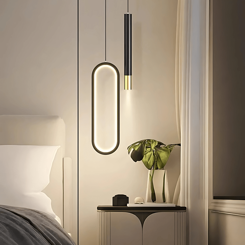 Lampe de Chevet Suspendu Design Noir