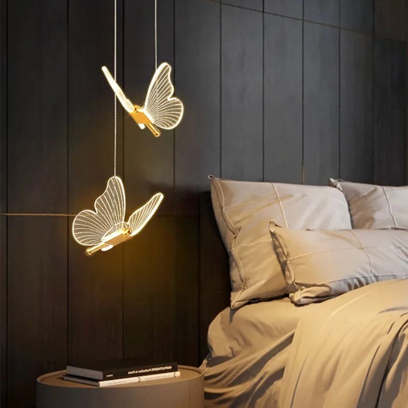 Lampe de Chevet Suspendu Papillon Papillon double