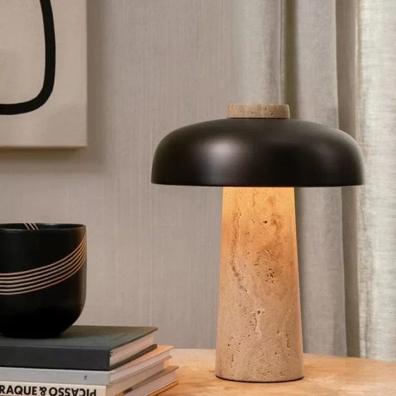 Lampe de Chevet Travertin Noir