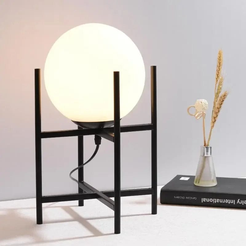 Lampe de Table Boule Noir