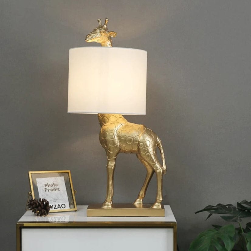 Lampe Girafe Doré