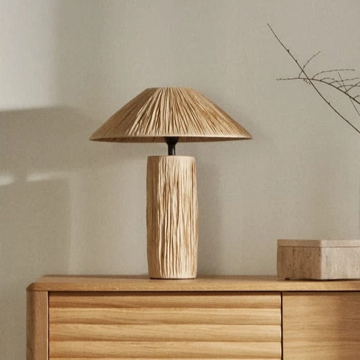 Lampe Japonaise Vintage Beige